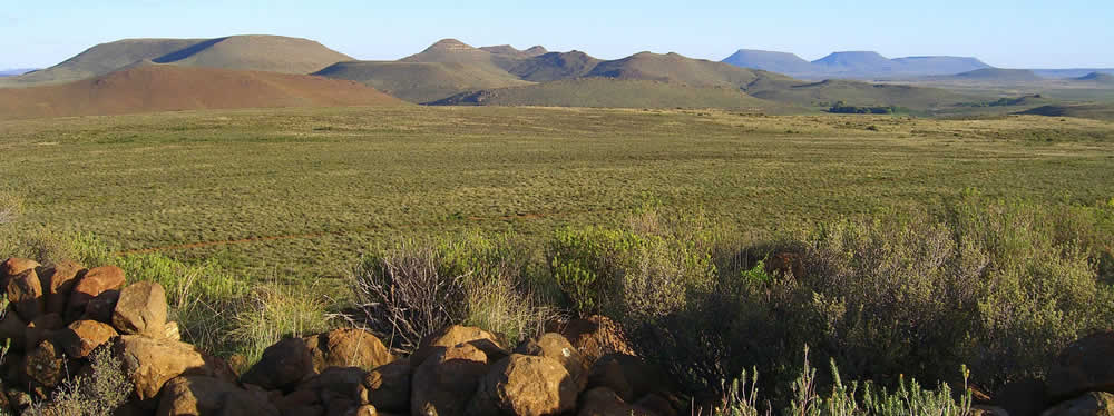 Roger and Charlotte Beach; broad vista at Schanskraal